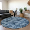 thumbnail image 1 of Addison Rugs Chantille Indoor/Outdoor Transitional Organic Navy Washable Round Rug, 8' x 8', 1 of 6