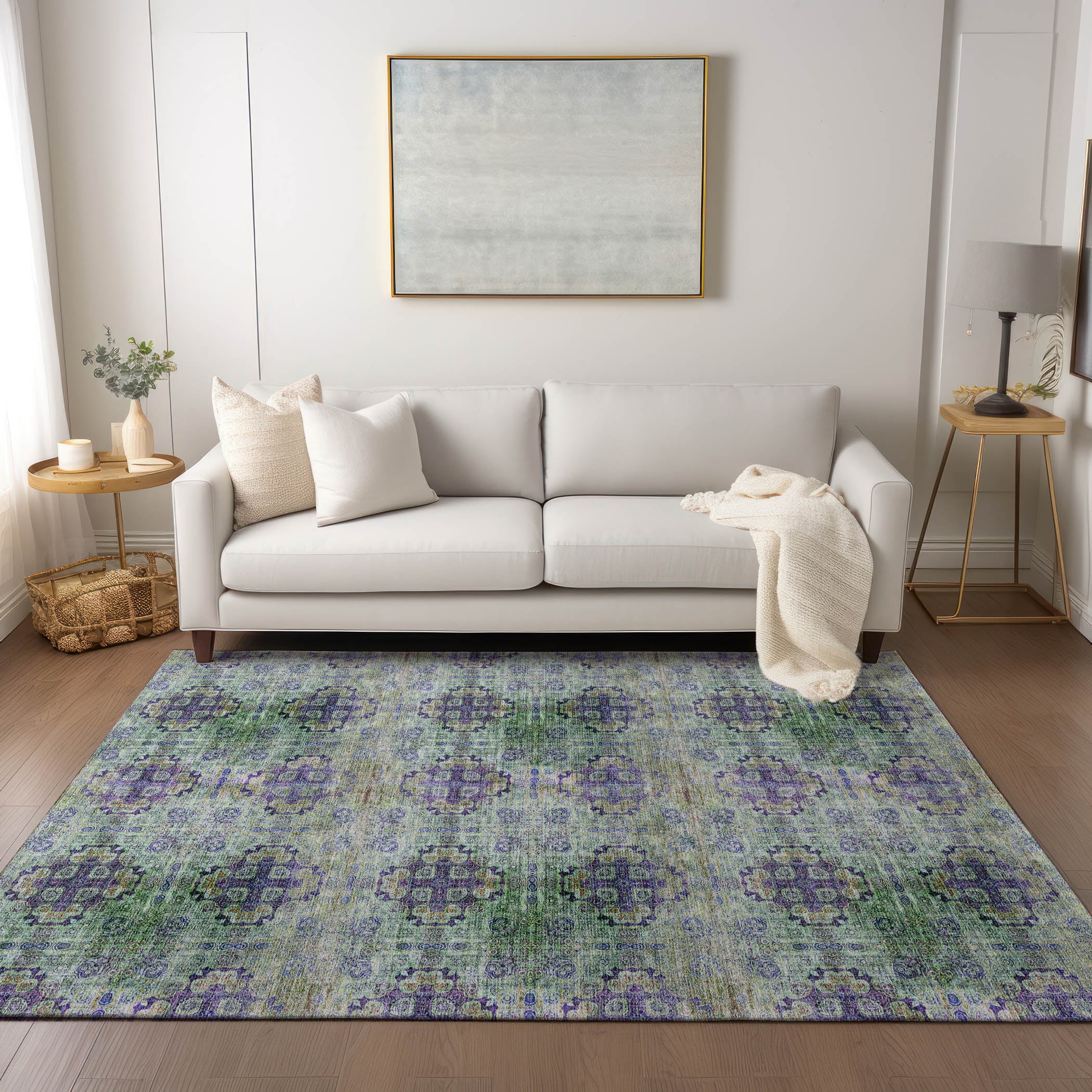 Addison Rugs Chantille Indoor/Outdoor Transitional Organic Purple ...