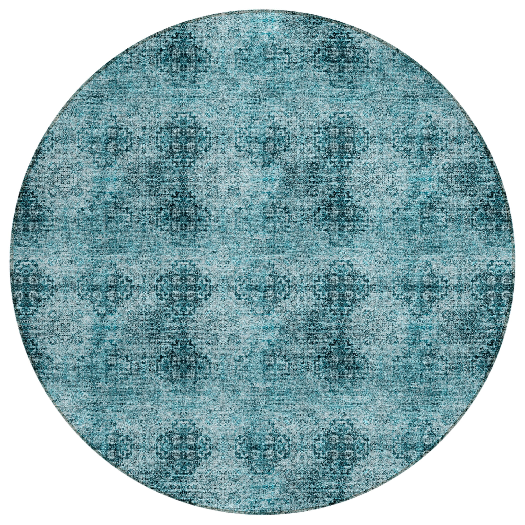Addison Rugs Chantille ACN557 Teal 8' x 8' Indoor Outdoor Area Rug ...