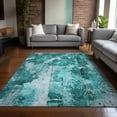 thumbnail image 1 of Addison Rugs Chantille Indoor/Outdoor Transitional Floral Teal Washable Rectangle Rug, 3' x 5', 1 of 6