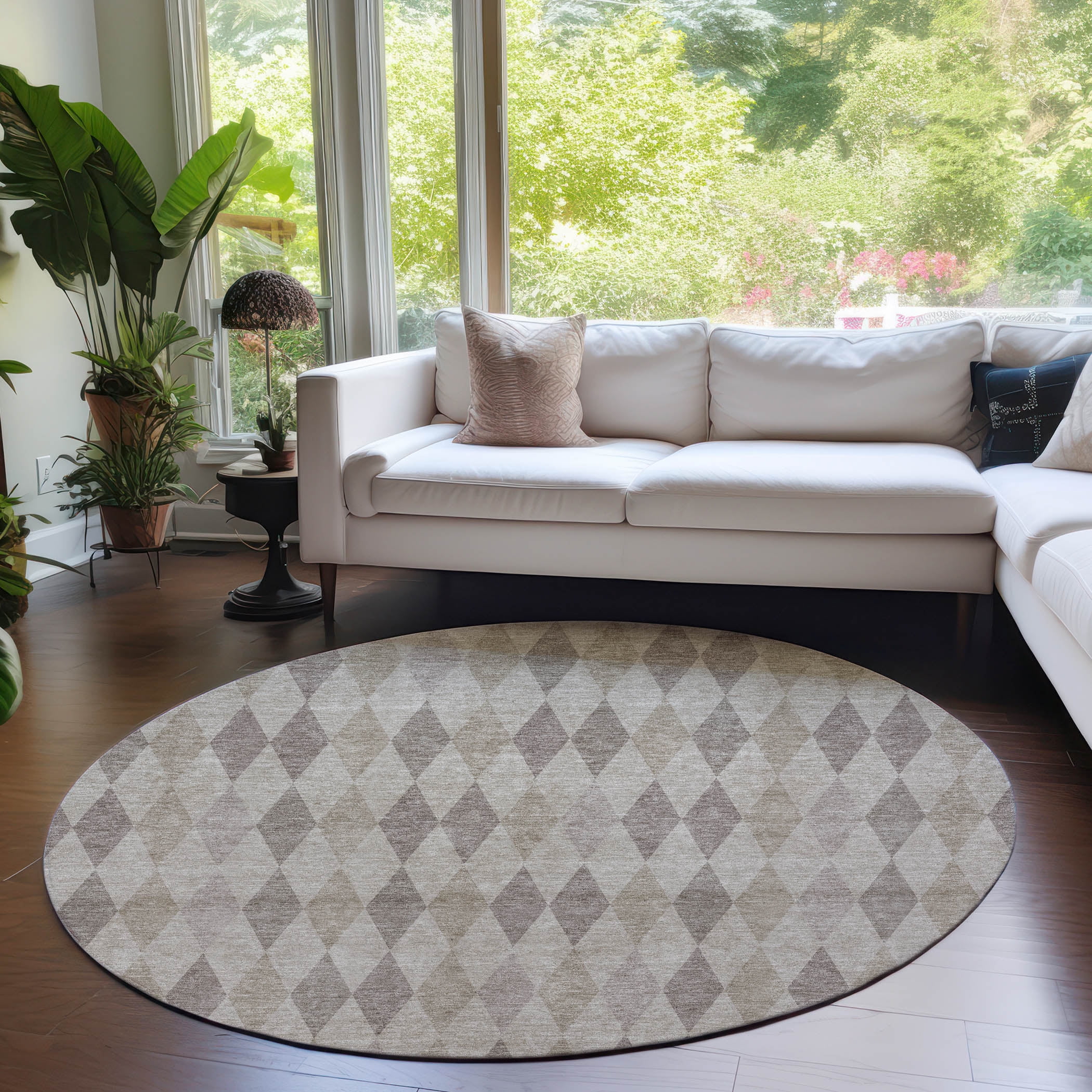 Addison Rugs Chantille Indoor/Outdoor Transitional Geometric Beige ...