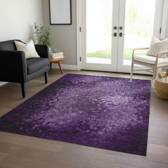Addison Rugs Chantille Indoor/Outdoor Transitional Casual Purple Washable Rectangle Rug, 5' x 7'6"