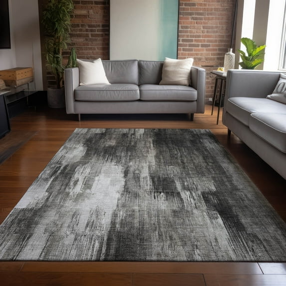 Addison Rugs Chantille Indoor/Outdoor Transitional Casual Gray Washable Rectangle Rug, 5' x 7'6"