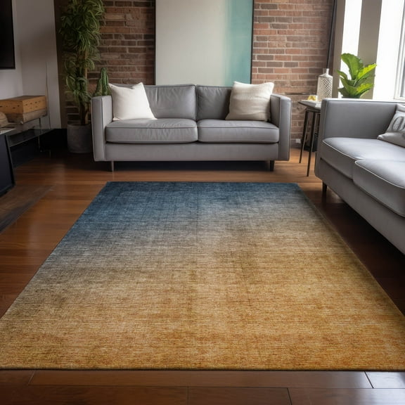 Addison Rugs Chantille Indoor/Outdoor Transitional Ombre Navy Washable Rectangle Rug, 2'6" x 3'10"