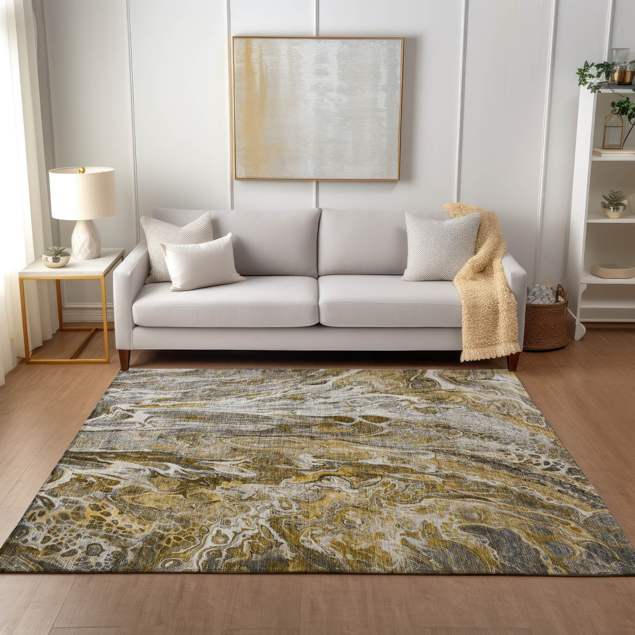 Addison Rugs Chantille Indoor/Outdoor Contemporary Abstract Brown ...