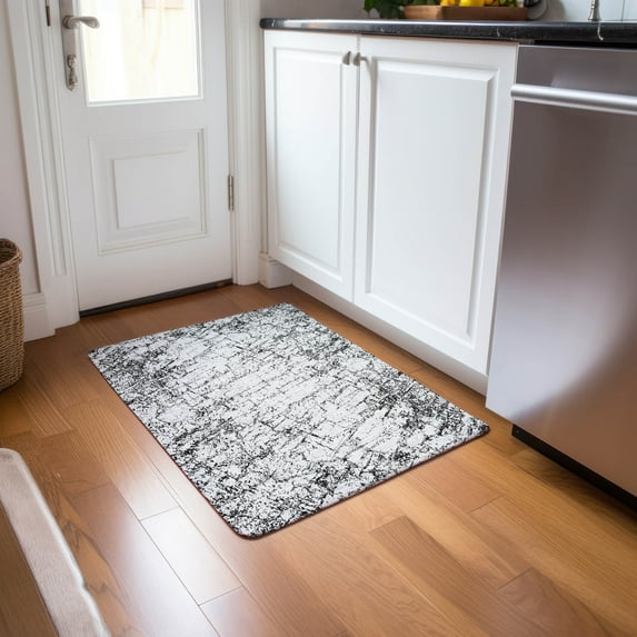 Addison Rugs Chantille Indoor/Outdoor Transitional Organic Black Washable Rectangle Rug, 1'8" x 2'6"