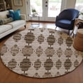 thumbnail image 1 of Addison Rugs Chantille Indoor/Outdoor Transitional Moroccan Mocha Washable Round Rug, 8' x 8', 1 of 6