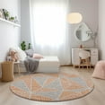 thumbnail image 1 of Addison Rugs Chantille Indoor/Outdoor Transitional Geometric Orange Washable Round Rug, 8' x 8', 1 of 6