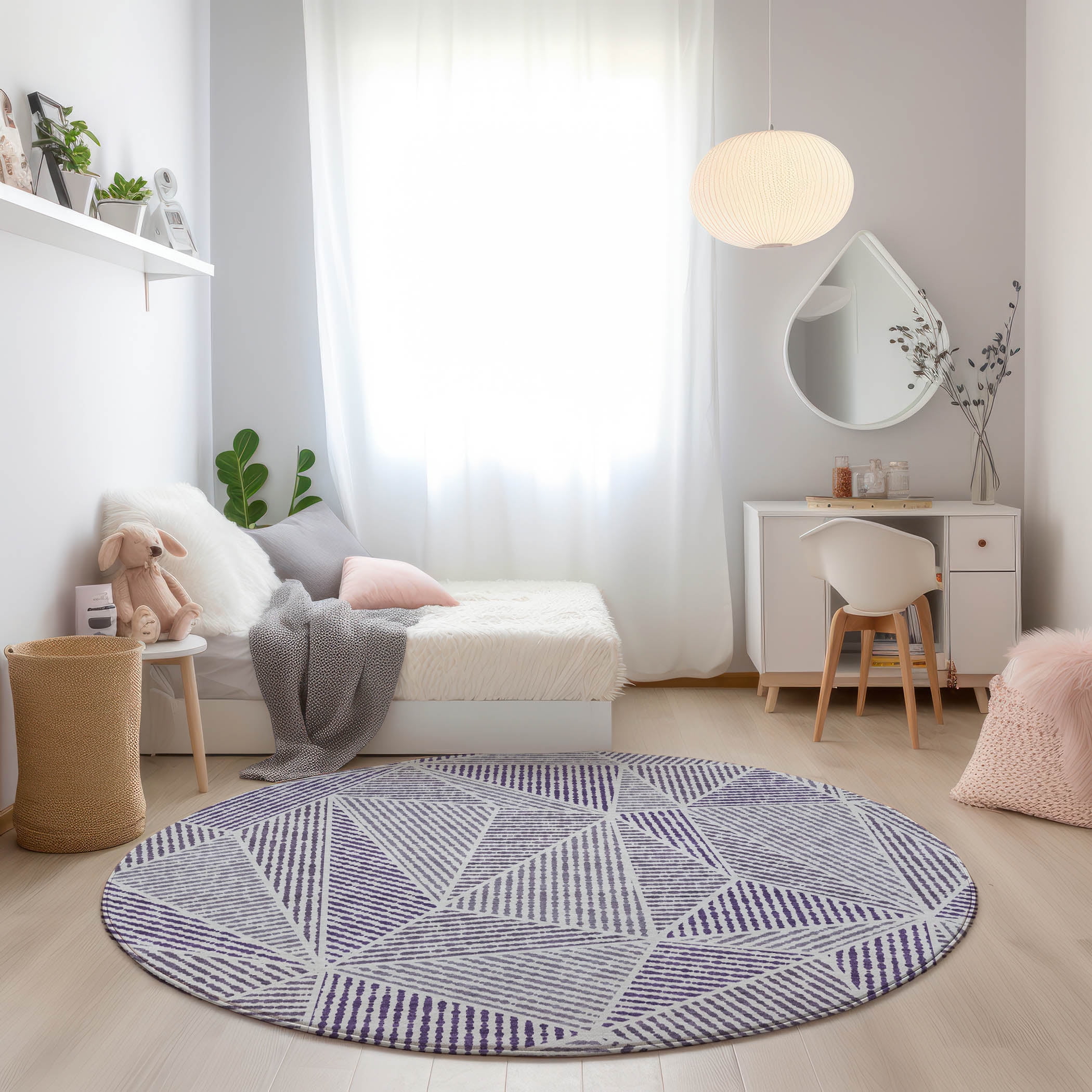 Addison Rugs Chantille Indoor/Outdoor Transitional Geometric Purple ...