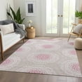 thumbnail image 1 of Addison Rugs Chantille Indoor/Outdoor Transitional Circles Pink Washable Rectangle Rug, 8' x 10', 1 of 6