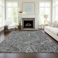 thumbnail image 1 of Addison Rugs Chantille Indoor/Outdoor Traditional Paisley Gray Washable Rectangle Rug, 5' x 7'6", 1 of 6