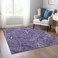 thumbnail image 1 of Addison Rugs Chantille Indoor/Outdoor Traditional Paisley Purple Washable Rectangle Rug, 3' x 5', 1 of 5