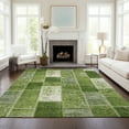thumbnail image 1 of Addison Rugs Chantille Indoor/Outdoor Traditional Patchwork Olive Washable Rectangle Rug, 3' x 5', 1 of 6
