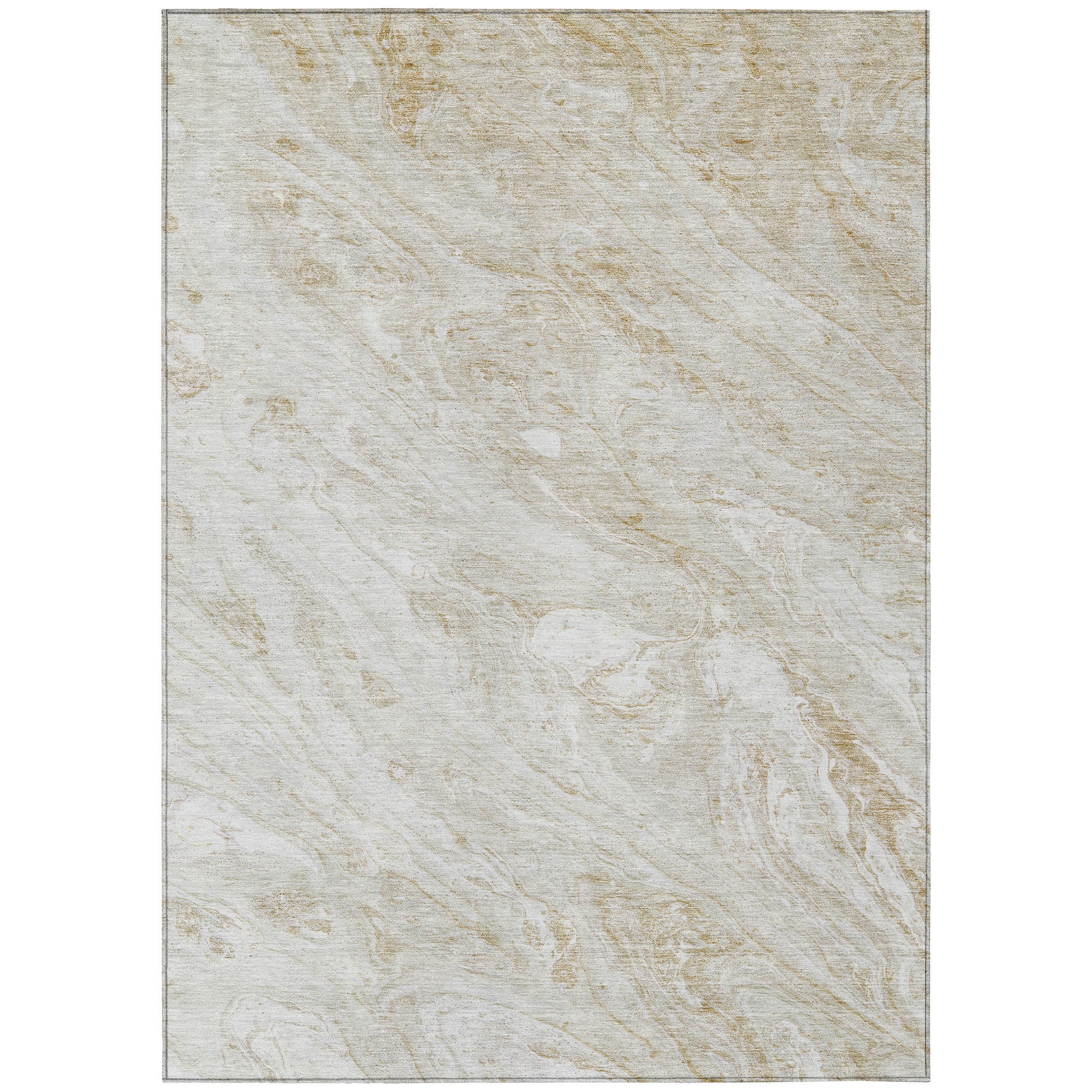 Ivory Abstract Flat Woven 9' x 12' Synthetic Rug