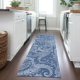 thumbnail image 1 of Addison Rugs Chantille Indoor/Outdoor Transitional Paisley Navy Washable Runner Rug, 2'3" x 7'6", 1 of 6