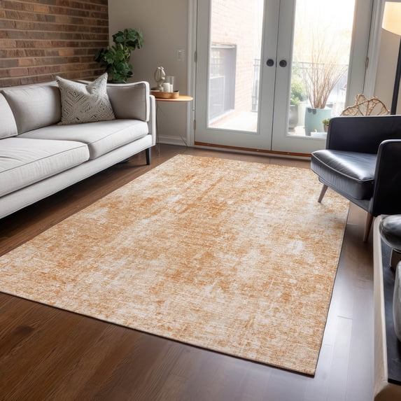 Addison Rugs Chantille Indoor/Outdoor Transitional Abstract Terracotta Washable Rectangle Rug, 10' x 14'