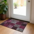 thumbnail image 1 of Addison Rugs Chantille Indoor/Outdoor Transitional Patchwork Merlot Washable Rectangle Rug, 1'8" x 2'6", 1 of 6