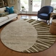 thumbnail image 1 of Addison Rugs Chantille Indoor/Outdoor Transitional Abstract Brown Washable Round Rug, 8' x 8', 1 of 6