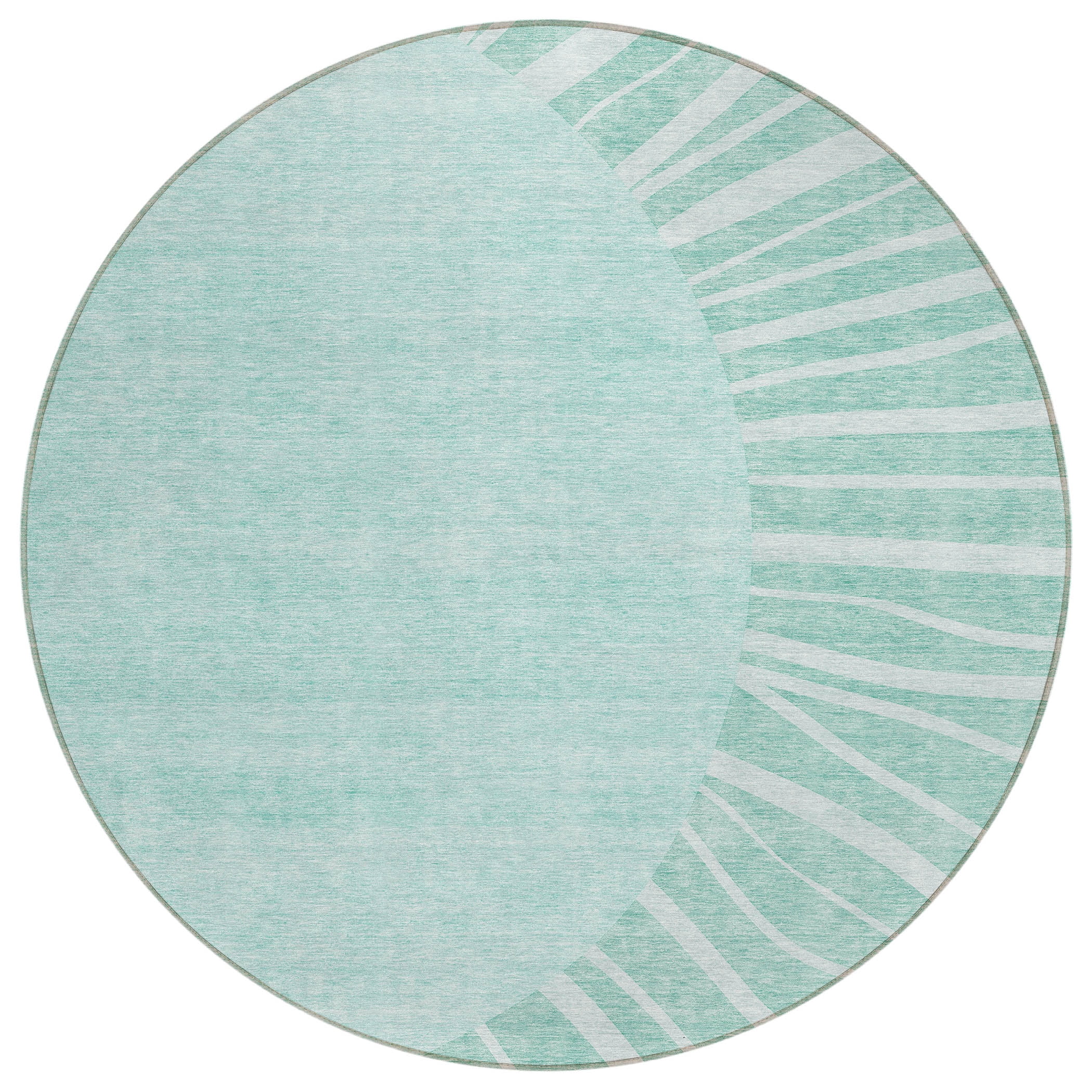 Addison Rugs Chantille ACN668 Teal 8' x 8' Indoor Outdoor Round Area ...