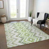 Addison Rugs Chantille Indoor/Outdoor Transitional Geometric Aloe Washable Rectangle Rug, 10' x 14'