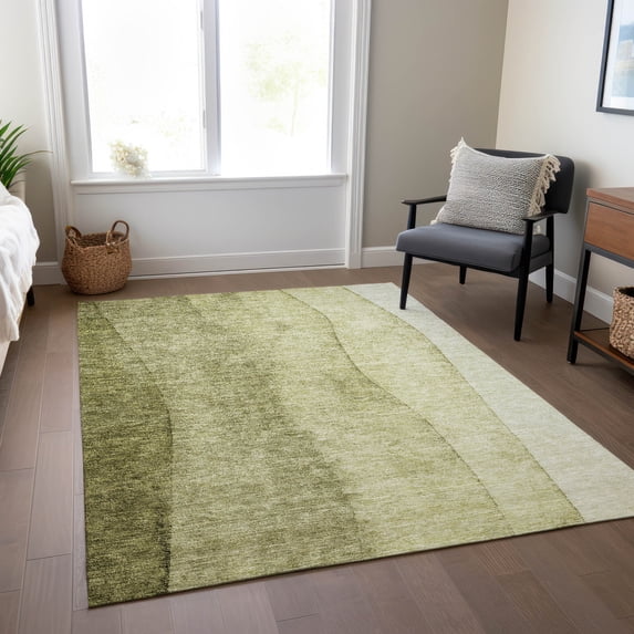 Addison Rugs Chantille Indoor/Outdoor Transitional Ombre Olive Washable Rectangle Rug, 2'6" x 3'10"