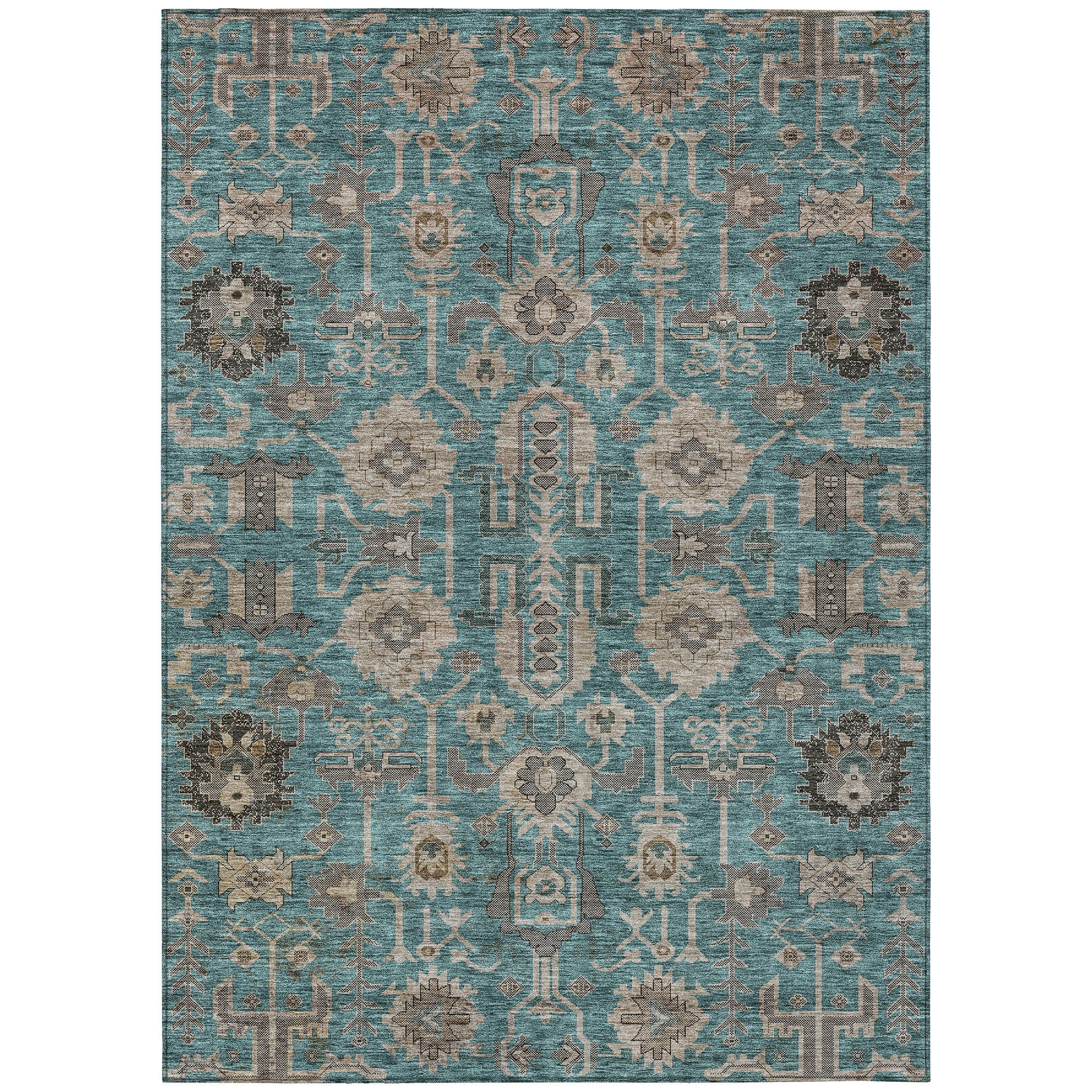 Addison Rugs Chantille ACN697 Teal 9' x 12' Indoor Outdoor Area Rug