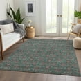 thumbnail image 1 of Addison Rugs Chantille Indoor/Outdoor Transitional Floral Teal Washable Rectangle Rug, 5' x 7'6", 1 of 6