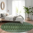 thumbnail image 1 of Addison Rugs Chantille Indoor/Outdoor Transitional Boho Olive Washable Round Rug, 8' x 8', 1 of 6