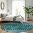 thumbnail image 1 of Addison Rugs Chantille Indoor/Outdoor Transitional Boho Teal Washable Round Rug, 8' x 8', 1 of 6