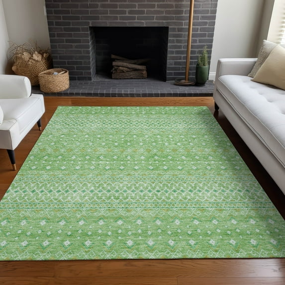 Addison Rugs Chantille Indoor/Outdoor Transitional Boho Aloe Washable Rectangle Rug, 8' x 10'
