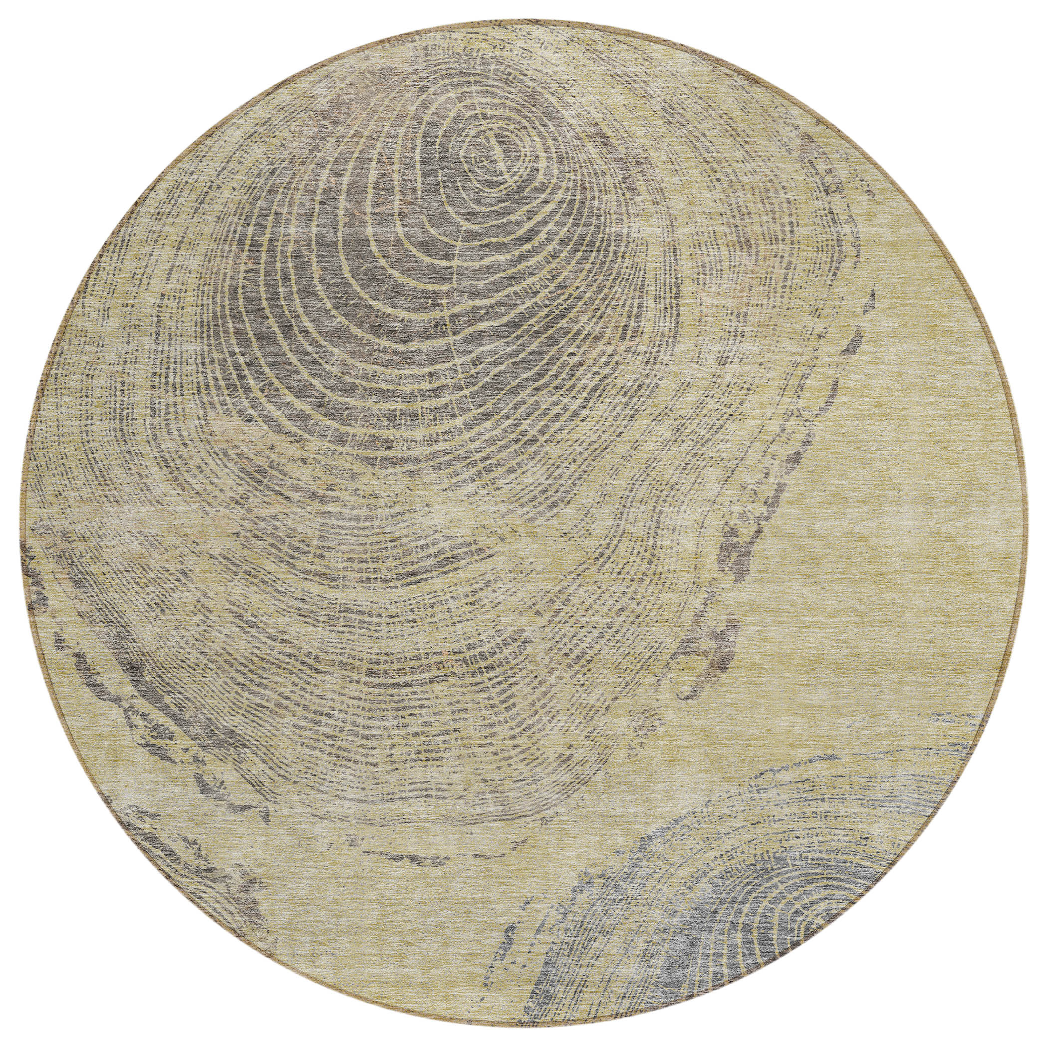 Addison Rugs Chantille ACN713 Beige 8' x 8' Indoor Outdoor Round Area ...