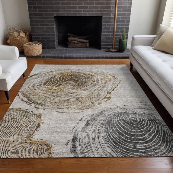 Addison Rugs Chantille Indoor/Outdoor Transitional Organic Taupe Washable Rectangle Rug, 3' x 5'
