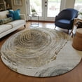 thumbnail image 1 of Addison Rugs Chantille Indoor/Outdoor Transitional Organic Taupe Washable Round Rug, 8' x 8', 1 of 6