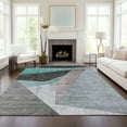 thumbnail image 1 of Addison Rugs Chantille Indoor/Outdoor Transitional Art Deco Teal Washable Rectangle Rug, 3' x 5', 1 of 6