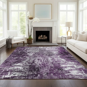 Addison Rugs Chantille Indoor/Outdoor Transitional Modern Eggplant Washable Rectangle Rug, 8' x 10'
