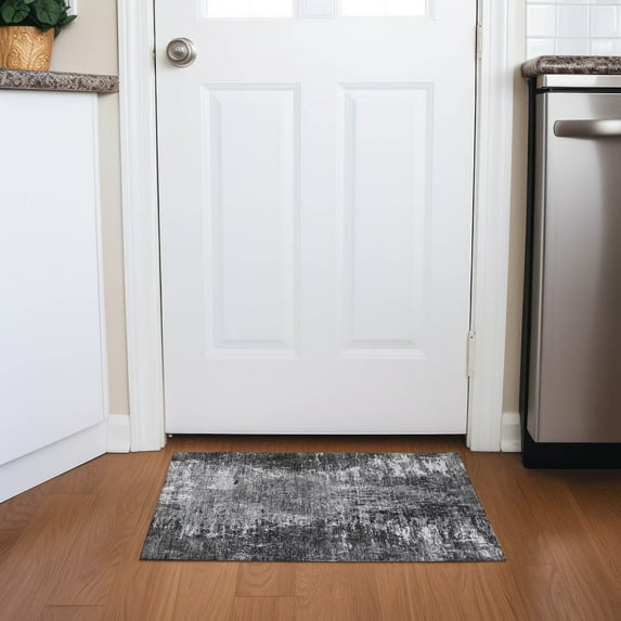 Addison Rugs Chantille Indoor/Outdoor Transitional Modern Gray Washable Rectangle Rug, 1'8" x 2'6"
