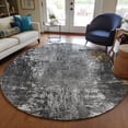 thumbnail image 1 of Addison Rugs Chantille Indoor/Outdoor Transitional Modern Gray Washable Round Rug, 8' x 8', 1 of 5
