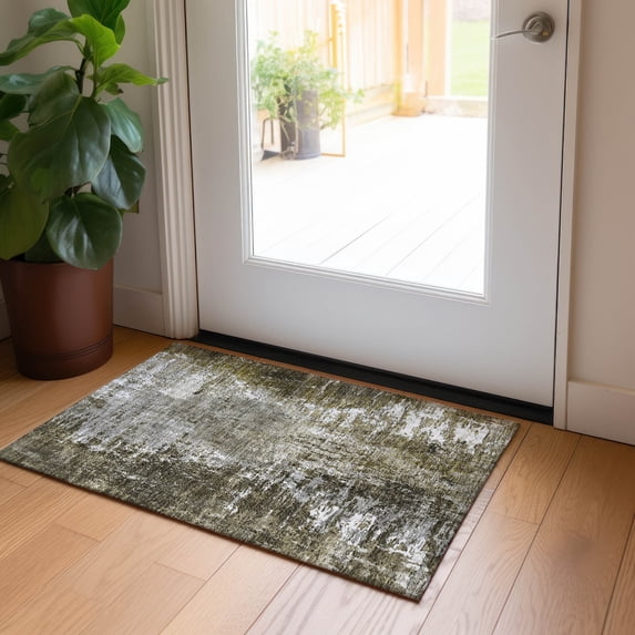 Addison Rugs Chantille Indoor/Outdoor Transitional Modern Taupe Washable Rectangle Rug, 1'8" x 2'6"