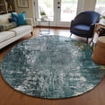 thumbnail image 1 of Addison Rugs Chantille Indoor/Outdoor Transitional Modern Teal Washable Round Rug, 8' x 8', 1 of 6