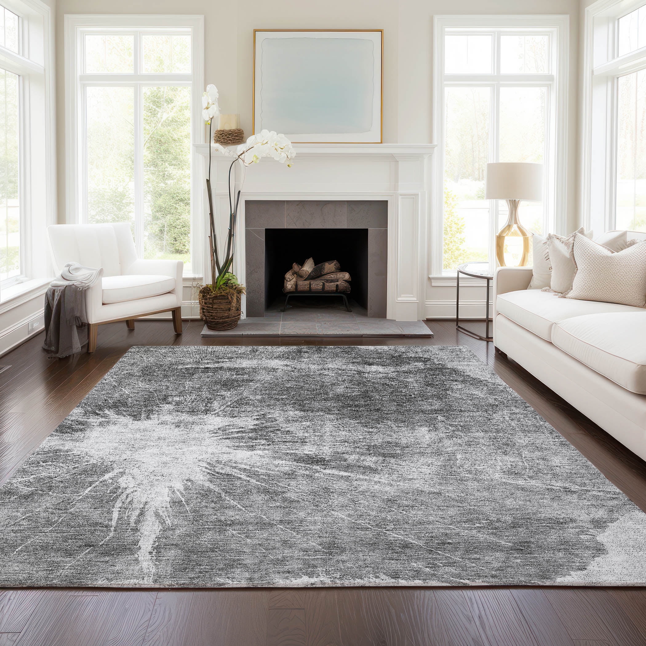 Addison Rugs Chantille Indoor/Outdoor Transitional Organic Gray ...