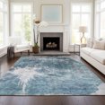 thumbnail image 1 of Addison Rugs Chantille Indoor/Outdoor Transitional Organic Teal Washable Rectangle Rug, 2'6" x 3'10", 1 of 6