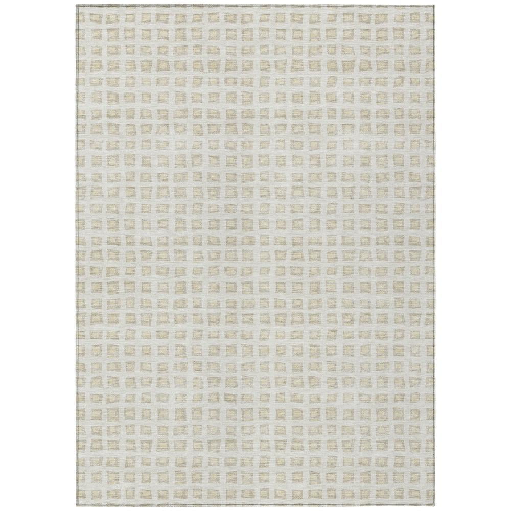 Ivory Geometric Flat Woven Indoor/Outdoor Rug 2'6" x 3'10"