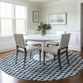 thumbnail image 1 of Addison Rugs Chantille Indoor/Outdoor Transitional Geometric Navy Washable Round Rug, 8' x 8', 1 of 6
