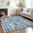 thumbnail image 1 of Addison Rugs Chantille Indoor/Outdoor Transitional Lines Blue Washable Rectangle Rug, 10' x 14', 1 of 6