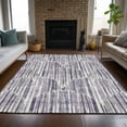 thumbnail image 1 of Addison Rugs Chantille Indoor/Outdoor Transitional Lines Purple Washable Rectangle Rug, 8' x 10', 1 of 6