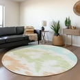 thumbnail image 1 of Addison Rugs Chantille Indoor/Outdoor Transitional Abstract White Washable Round Rug, 8' x 8', 1 of 6