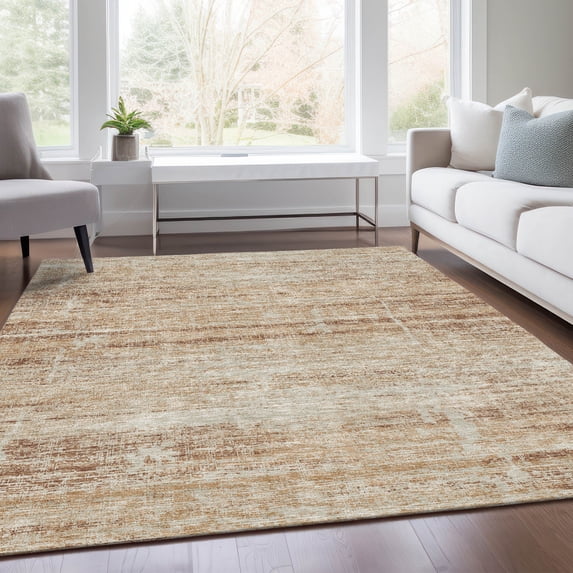 Addison Rugs Chantille Indoor/Outdoor Transitional Modern Copper Washable Rectangle Rug, 9' x 12'