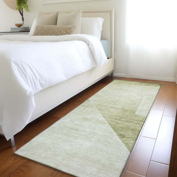 Addison Rugs Chantille Indoor/Outdoor Transitional Modern Sage Washable Runner Rug, 2'3" x 7'6"