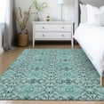 thumbnail image 1 of Addison Rugs Chantille Indoor/Outdoor Transitional Medallions Teal Washable Rectangle Rug, 5' x 7'6", 1 of 6