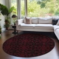 thumbnail image 1 of Addison Rugs Chantille Indoor/Outdoor Transitional Medallions Red Washable Round Rug, 8' x 8', 1 of 6